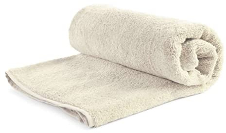 Ekorganix Traveler's - Asciugamano da bagno in spugna sottile e sostenibile con base ortica, 400 g/m²