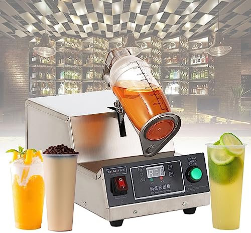 Milkshake Maker Electric Milk Tea Shaker Machine Cocktail & Drink Mixer Acciaio inossidabile (Color : Shaker, Size : 220V)