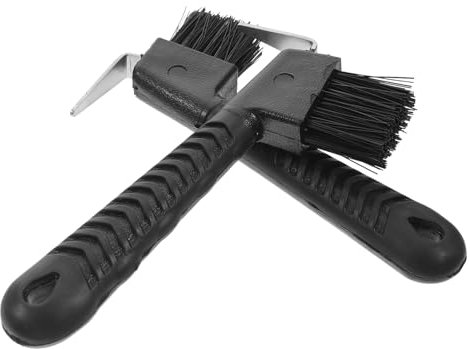 minkissy 2stücke Pferde-hufreiniger Mit Pferdehaarbürste Hufkratzer Mit Ergonomischem Griff Für Effektive Hufpflege Und Von Werkzeug Für Stallpflege