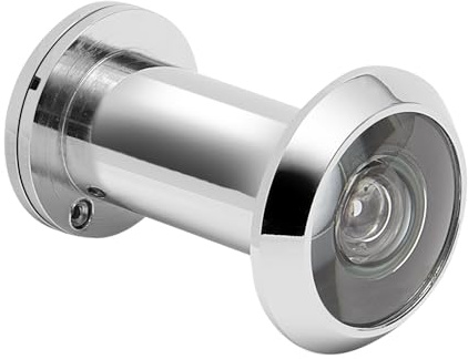 Access Hardware Polished Chrome Door Viewer for Front Door Peephole with 160° Field of Vision