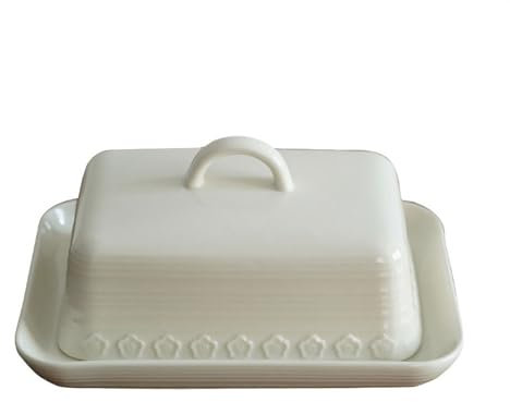 Butterdosen skandinavischer Stil Keramik Butterdose mit Deckel Nachmittagstee Snackteller Multifunktionales Küchengeschirr Butterbehälter Butterbehälter
