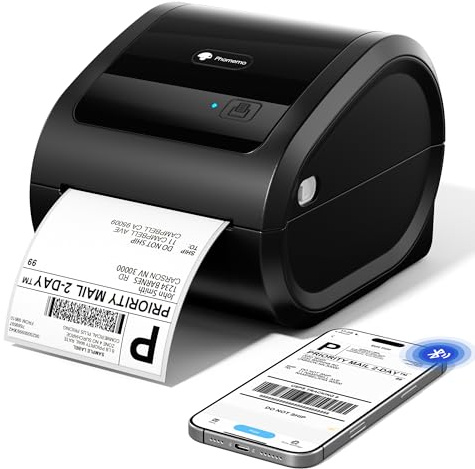 Phomemo D520BT Thermal Label Printer for Business, 4x6 Bluetooth Shipping Label Printer for Small Business & Packages, Compatible with Android, iOS, PC, Amazon, Shopify, USPS