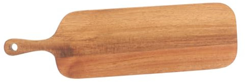 IMIKEYA Wooden Charcuterie Board with Handle Acacia Wood Pizza Board Large Serving Platter High Hardness 41x12x1.5cm for Kitchen Use