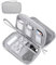 SOBEAU Organizador Cables Viaje Impermeable, Electrónico Bolsa de Organizadora Pequeños, Accesorios Estuche Cables portátil de para Cargador, Memoria USB, SD Tarjeta y Adaptadores, Gris