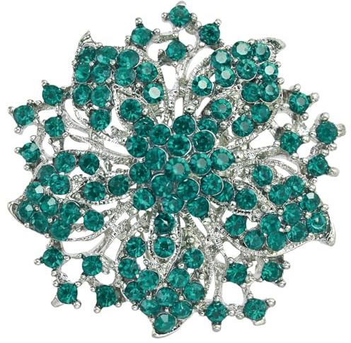 Mecool Bauhinia-Brosche für Damen, Blumenbrosche, Clip, schöner Schalschnallenring, elegante Broschen aus Kunstkristall für Damen | Broschen und Anstecknadeln | Broschen und Anstecknadeln für Damen