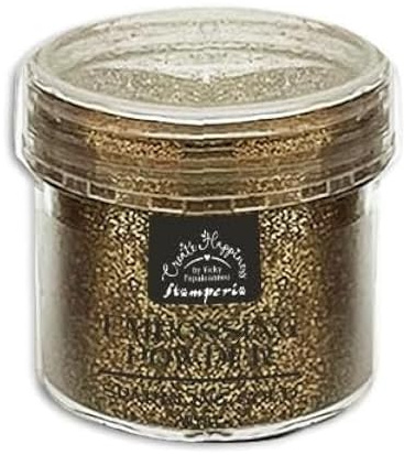 Stamperia - Embossing Powder for Scrapbooks, Albums, Cards, and Bullet Journals, Create Happiness, Glossy Finish, Perfect for Crafts and Gifting (All You Need for Christmas, Sparkling Gold) (18gr)