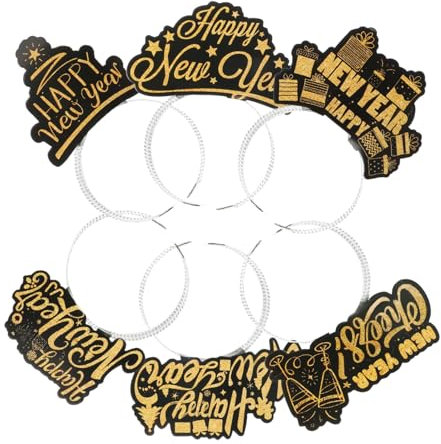 Toyvian 6stücke Teiliges Happy Year Haarreif Lustige Neujahrs-accessoires Für Silvesterfeiern Fotorequisiten Und Partys Wiederverwendbar Und Bequem