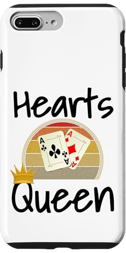Coque pour iPhone 7 Plus/8 Plus Funny Hearts Queen Jeu de cartes gagnant pour maman, mère, grand-mère