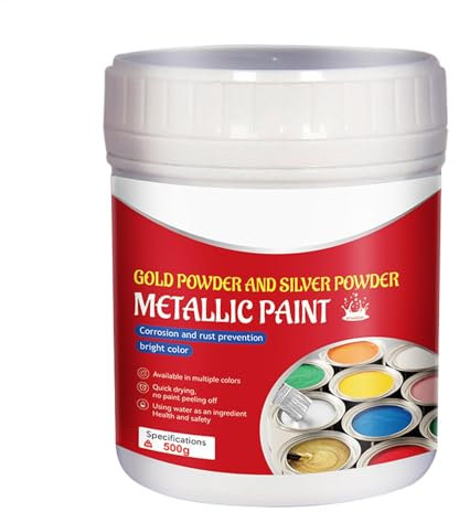 Goldfarbe zum Basteln,Goldfarbe für Metall,500 ml goldene Holzfarbe, Goldfolienfarbe für Kunst | Goldene Holzfarbe, flüssige Goldfarbe für Kunst, Malerei, Kunsthandwerk, Wände, Metall, Gips