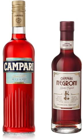 Bundle aus 1x 0,7l Campari Bitter Aperitif + 1x 0,5l Negroni servierfertiger Cocktail