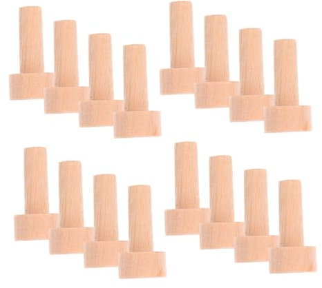 EXAOMBLE 20piezas Mini Wooden Pegs for Crafting Unpainted Wood Axle for Train Wheels and Small Furniture Sturdy Supplies Woodworking Projects