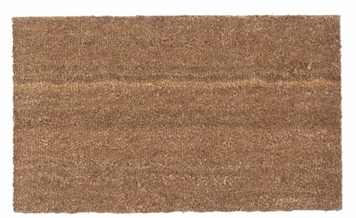 COCO MATS 'N MORE Plain Coco Coir Doormat 18 x 30 x 5/8 Inch Thick Vinyl Backing - Made in USA Durable Skid Resistance Door Mats |
