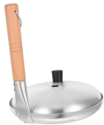 Japanische Omlettenpfanne Oyakodon 1 Satz aus Aluminium mit Holzgriff | Antihaftbeschichtet, Runde Form mit Vertikalem Griff, Gleichmäßige Wärmeverteilung für Gasherd