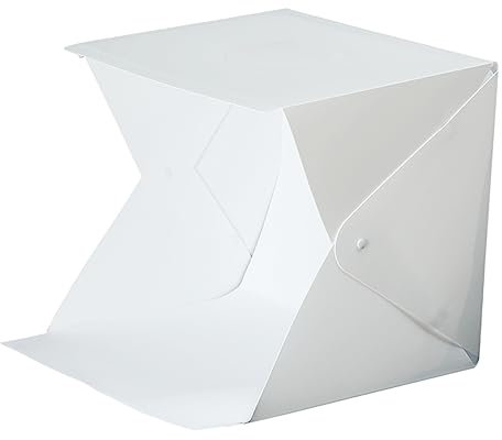 1 Set Mini Photo Studio Portatile con LED Softbox Compatto per Riprese Fotografica Piccoli Oggetti Facile Trasportare e Montare Include Diffusori per Scenografie