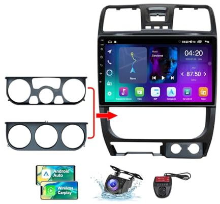 ZZPHKK 9 Inch 2 DIN Car Stereo Android 13 Radio Player for Great Wall Wingle 5 2011-2015 Built-in 4G WIFI CarPlay Android Auto GPS Navigation DSP FM RDS DAB+ Radio Bluetooth + DVR/Camera(NF-1)