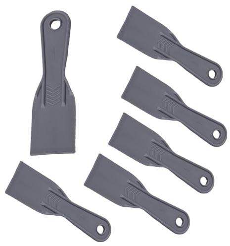 Lot de 6 Couteaux à Mastic, Couteau à Mastic de Spatule en Plastique, Grattoir à Peinture Flexibles pour Coller les Cloisons Sèches, les Murs, la Peinture