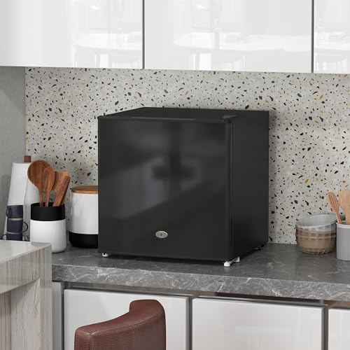 Compact 35L Mini Freezer for Home, Office, or RV with Adjustable Temperature, Reversible Door, and Built-in Lock