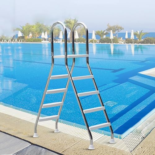 Escaleras de piscina sobre el suelo, escalones de acero inoxidable para uso en interiores y exteriores, alta capacidad de carga