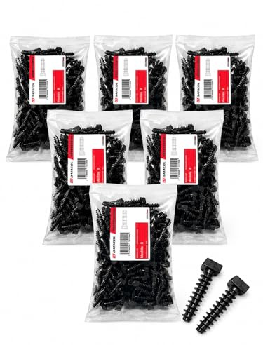 Taco Brida Negro 8 mm Datacol – Pack 6 Bolsas (600 Unidades) – Taco para Bridas y Fijación de Cables – Instalación Rápida en Pared – Nylon Resistente para Electricidad, Climatización y Redes