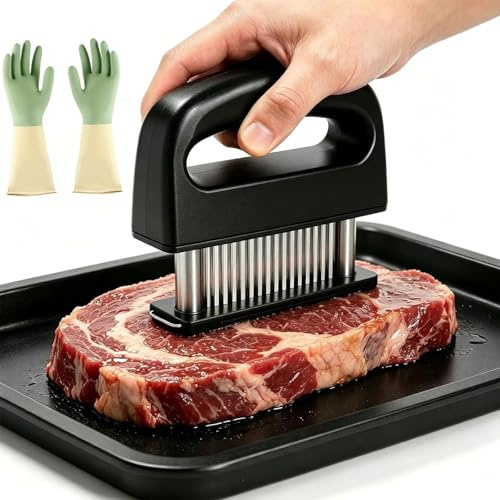 Ablandador de Carne Profesional con Muelle 2026, Herramienta Ablandadora de Carne con 48 Cuchillas de Aguja de Acero Inoxidable, Ablandador de Cuchillas Manual para Bistec y Pollo, Gadgets de Co 1PCS