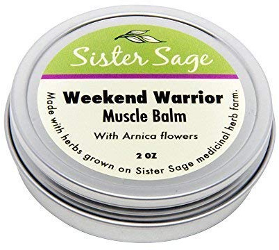 SISTER SAGE Weekend Warrior, 100% All Natural Sore Muscle Balm with Arnica, Unscented (2 oz)