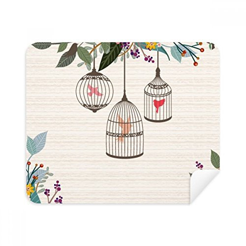 DIYthinker Cage Blume Regal Telefon Bildschirmreiniger Gläser Reinigungstuch 2Pcs Suede Fabric