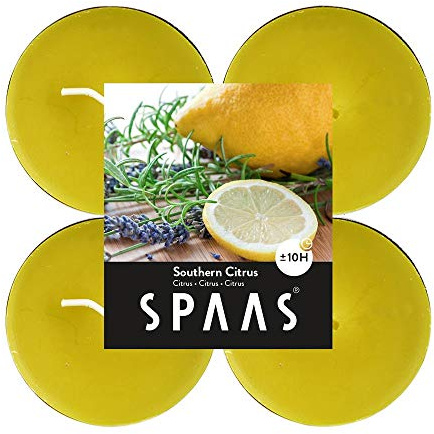 Spaas Southern Citrus - Velas aromáticas (12 x 4 Unidades, 10 Horas)