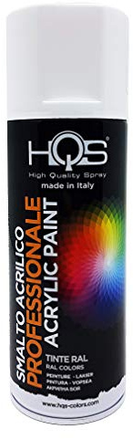 4R Quattroerre.it HQS Spraydose Acryl Farben RAL (RAL 9010 Weiß Glanz)