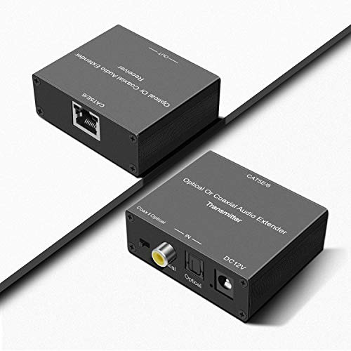 Digital Audio Extender Digital Ottico/Coassiale Digital Audio Extender/Convertitore su singolo cavo Cat5e/6 (PoC) fino a 500' Standard supportati LPCM, DB Digital 5.1, DTS e Doby True HD
