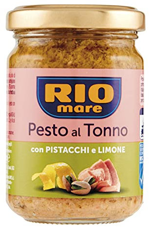 Rio Mare - Pesto al Tonno con Pistacchi e Limone, Certificato MSC, senza Conservanti, 1 Vasetto da 130 gr