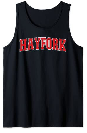 Hayfork California Souvenir Trip College Style Text Tank Top