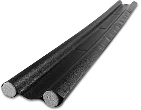 Gvolatee 1 pièce Boudin de Porte Double Isolant 96 cm, Bas de Porte Asolation Anti Froid Lavable et Durable Anti Bruit Insect, Boudin Porte Noir Bâton en Mousse Inséré Découpable Gris