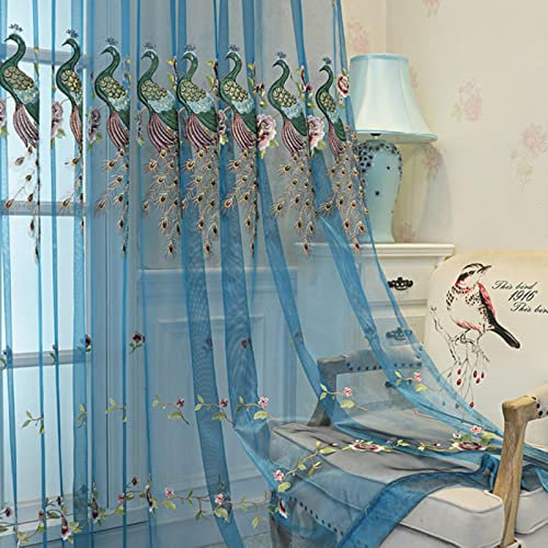 MANQILE Bestickte Gardinen aus Fenstergittergarn für Wohnzimmer, Esszimmer, Schlafzimmer