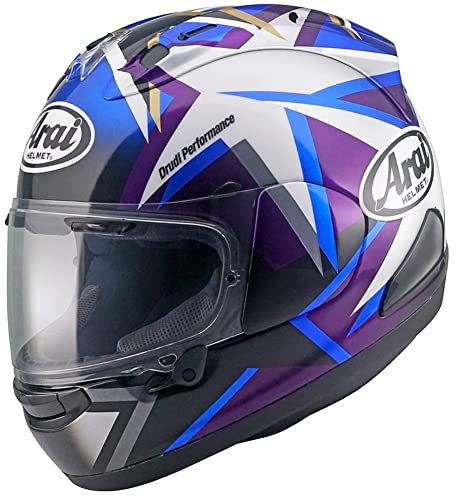 Arai RX-7V Evo MVK Stars Helm, schwarz/blau, M (57/58)