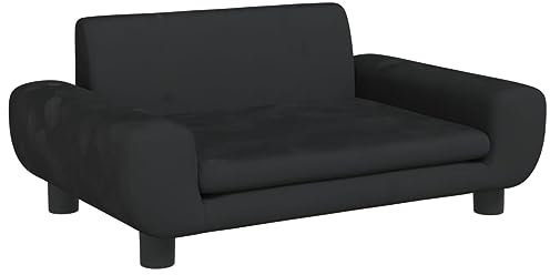 Tidyard Hundebett Haustier-Sofa Hundesofa Tierbett Haustiersofa Welpenbett Hundecouch Haustierbett Liegebett Hundekörbchen Katzensofa 70 x 45 x 33 cm (B x T x H) Samt massives Kiefernholz,Kunststoff