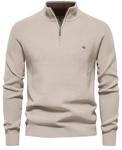 Pull Col Roulé Homme Hiver Chaud Pullover Manches Longues Haut Thermique Hiver Pull en Coton Maillot De Corps Chaud Sweatshirt en Maille Fine Loisirs Automne Hiver Pull Laine