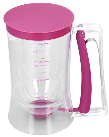 Doseur Pancake Sans BPA - Distributeur de Pâte à Crêpes avec Grande Ouverture et Poignée de Verrouillage, Accessoire de Pâtisserie en Polypropylène