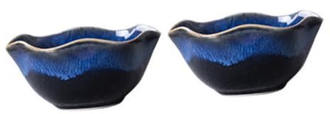 Cabilock 2pcs Im Japanischen Stil Lotusblatt Suppe Reis Schüssel Set Keramik Schalen Für Home Hotel