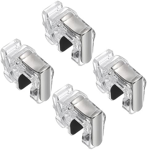 sourcing map 2 Set Gaming Trigger Mobile Game Controller Fire Keys Alloy Button Clear for 4.7-6.5 Inch Cell Phone