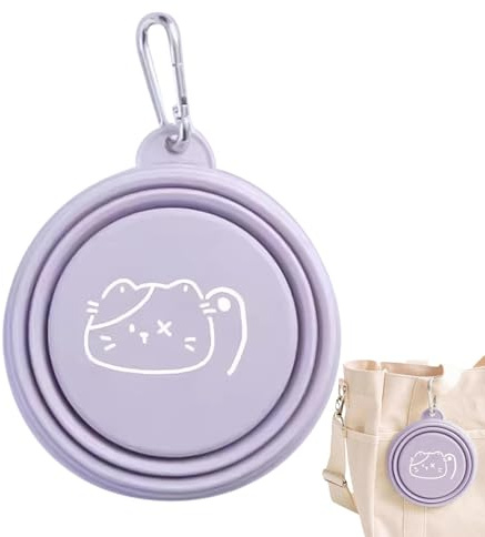 Rurunklee Gamelles pliantes pour animaux de compagnie, idéales pour les voyages et la marche, avec mousqueton pour le camping