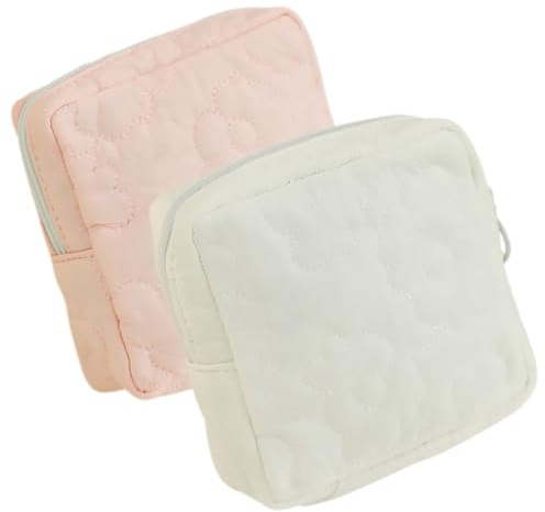 SEWOART Juego De 2 Bolsas De Almacenamiento Para Compresas Femeninas Bolsa Pequeña Multifunción Para El Período Contenedor De Servilletas Bolsa Para Lápiz Labial