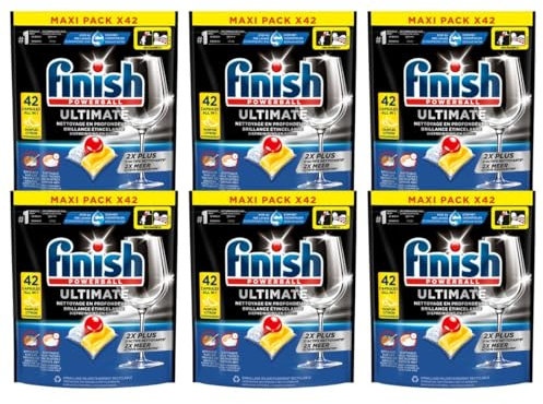 Finish Ultimate Pastilles Lave-Vaisselle All in One- Parfum Citron - 264 Tablettes Lave-Vaisselle
