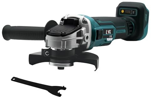 Akku Winkelschleifer für Makita 18V, 8500 U/min Kompakter Profi-Schleifer, 4 Variablen Geschwindigkeiten, 125mm Schleifscheibe mit Schleiferschlüssel zum Schleifen, Schneiden und Polieren(Ohne Akku)