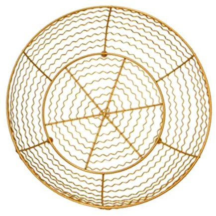 FONDOTIN Elegant Metal Fruit Basket Two Tiered Snack Storage Wire Basket for Kitchen