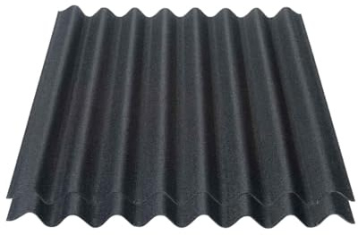 Onduline Easyline Dachplatte Wandplatte Bitumenwellplatten Wellplatte 2x0,76m² - schwarz