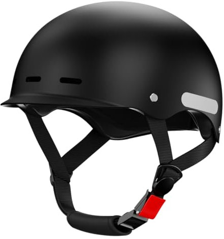 AOOPOO Fahrradhelm, Skaterhelm, Halbe Motorradhelm für Damen und Herren, Leichte Atmungsaktiv Helm für Fahrrad Skateboard Scooter Roller E-Bike Motorrad, Verstellbare Größe