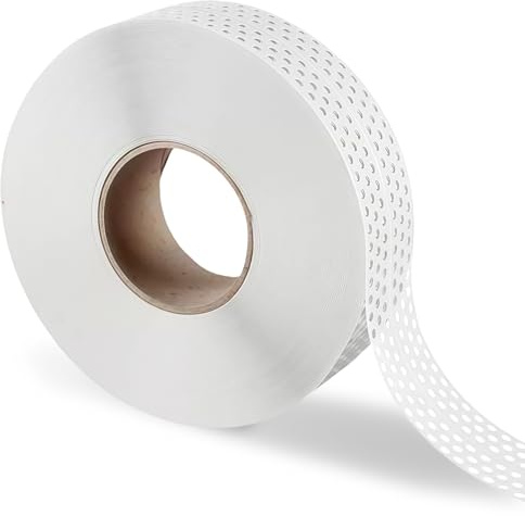LEKEFETO Nahtabdeckband 5cmx40m Trockenbau - Selbstklebendes Gipskarton Fugenband mit Kantenschutz | Hochflexibel & Wiederverwendbar | 1 Rolle Premium-PVC Band