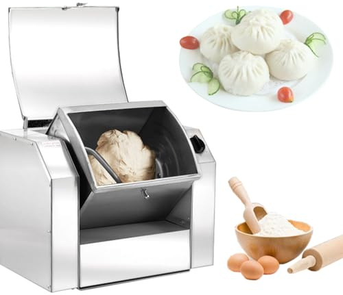 750W/1500W Commercial Dough Mixer, Stainless Steel Flour-Mixing Machine, for Making Pasta Pizza,3kg,with Timing, 30/50kg/h Professional Dough Kneading Machine