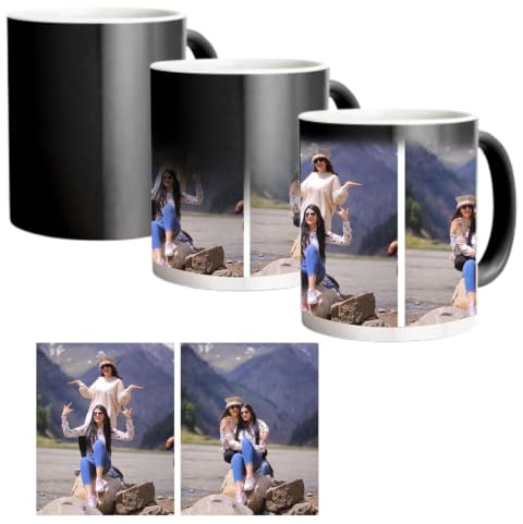 PrintWink Personalised Heat Change Mug | Colour Changing Mug with Photo | Custom Magic Cup for Coffee & Tea | Personalised Gift for Men, Women, Birthday, Anniversary, Father’s Day | Photo 2
