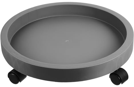 Milisten Bandeja Redonda para Macetas Ruedas de Soporte para Macetas Bandeja Base para Jardín Interior Plato Ruedas